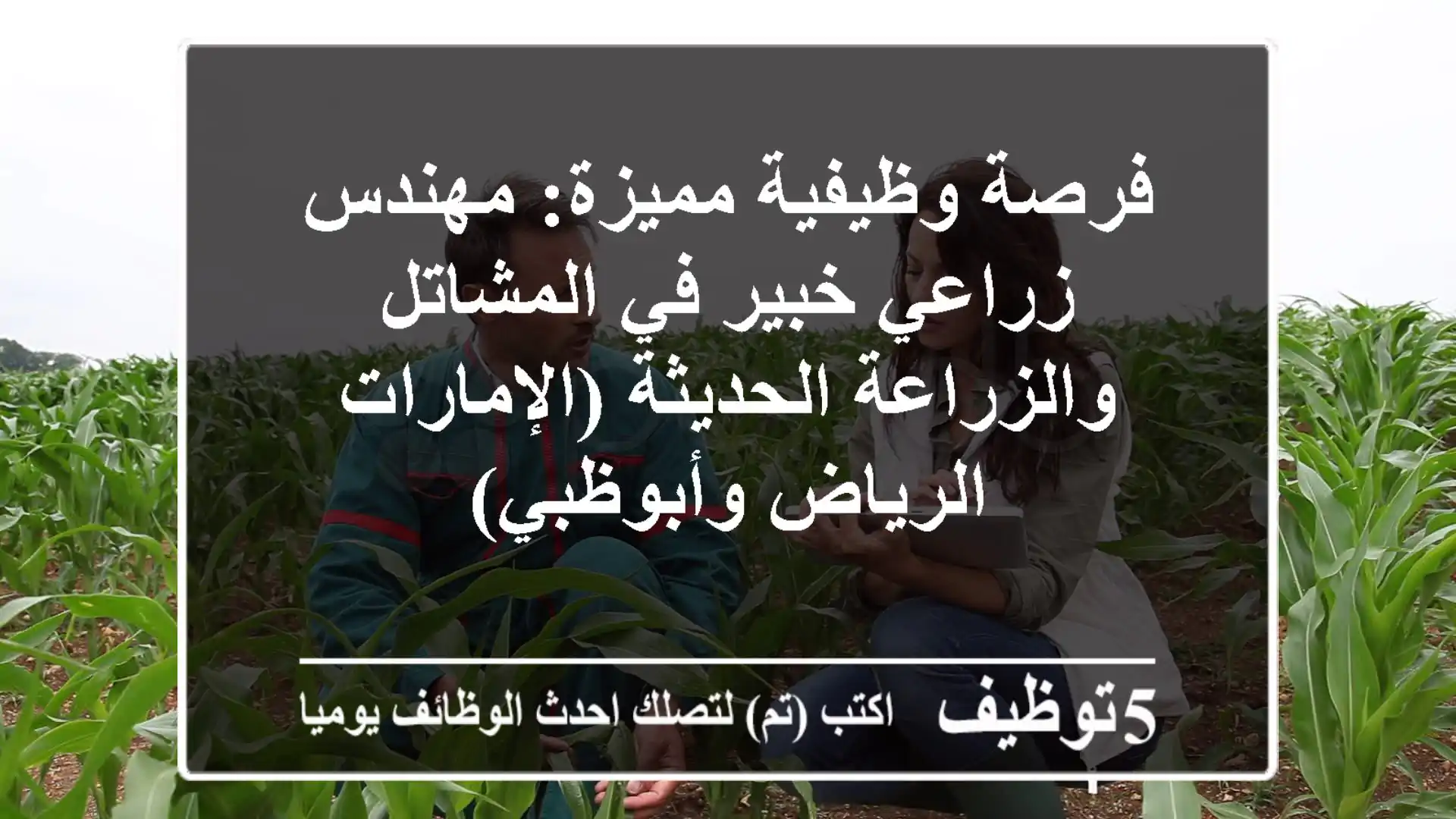 فرصة وظيفية مميزة: مهندس زراعي خبير في المشاتل والزراعة الحديثة (الإمارات - الرياض وأبوظبي)